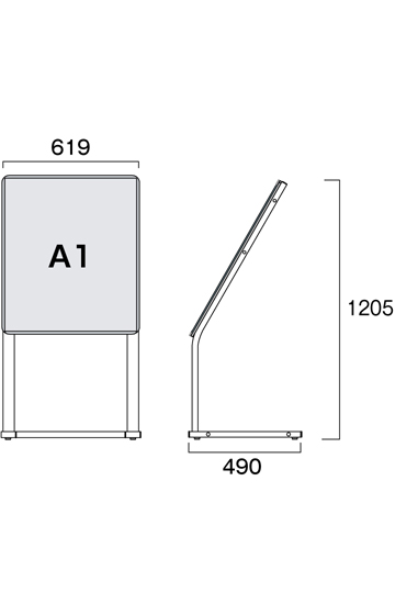 TOKISEI CPS-A1T C型パネルスタンド A1縦｜販促資材・サイン用照明機材