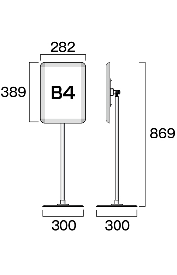 TOKISEI FAPAS-B4 フリーアングルパネルスタンド B4（1m以下）｜販促