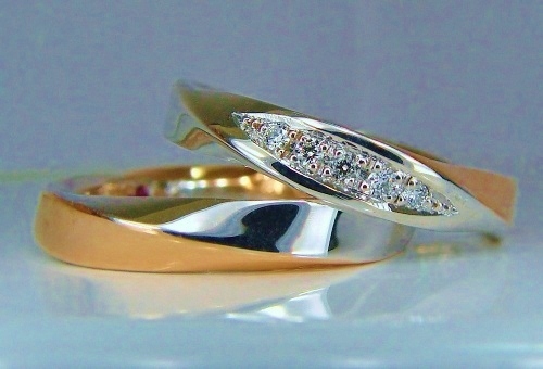 結婚指輪、マリッジリングのオーダー。プラチナ/ピンクゴールド ...