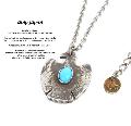 amp japan 13aa-108 thunderbird native american coin necklace -turquoise-