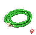 Sunku LTD-010 White Heart Beads Necklace & Bracelet Green 