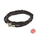 Sunku LTD-014 Antique Beads Necklace & Bracelet Black