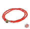 Sunku SK-022 White Heart Beads Anklet & Necklace