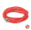 Sunku SK-034 White Heart Beads 5strings Necklace & Bracelet